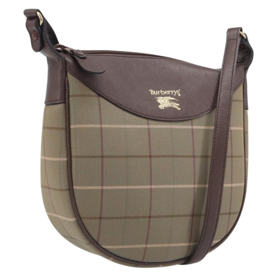 Burberry Nova Check Shoulder Bag Canvas Brown