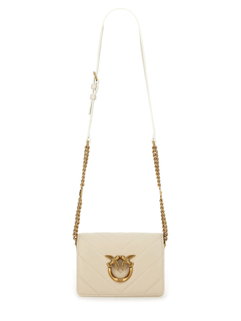 Pinko Shoulder Bag — Ivory Leather