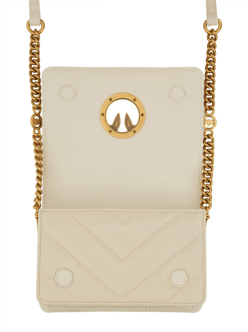 Pinko Shoulder Bag — Ivory Leather