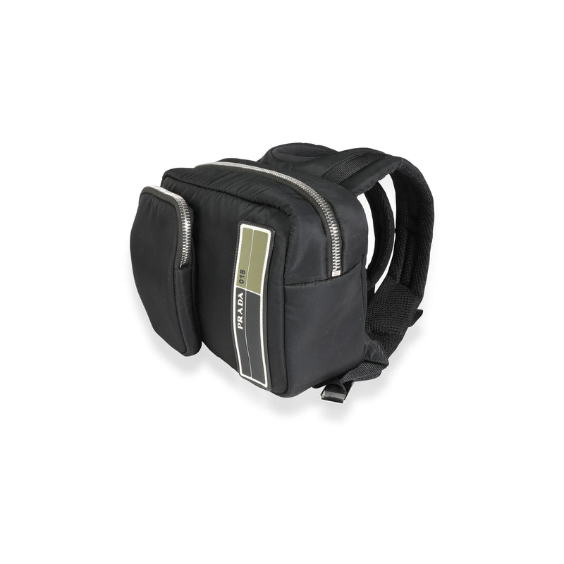 Prada Black Tessuto Pocket Nylon Technical Backpack Fabric Handbag