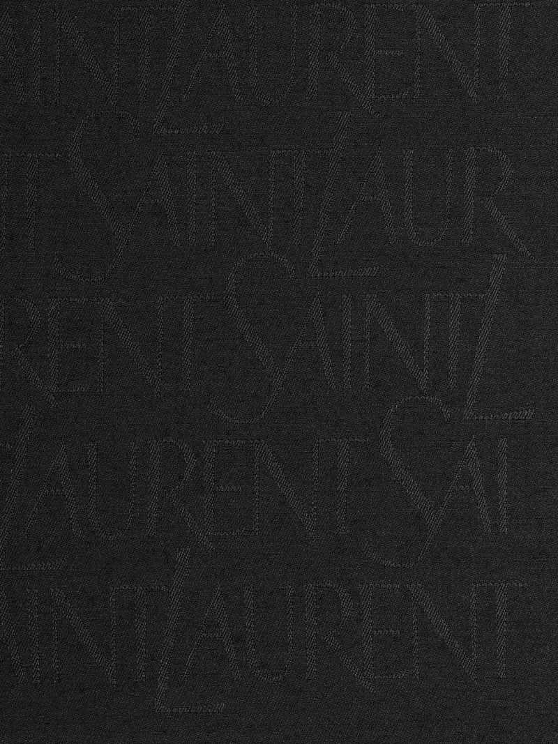 Saint Laurent Square Silk Scarf — Black Scarfs