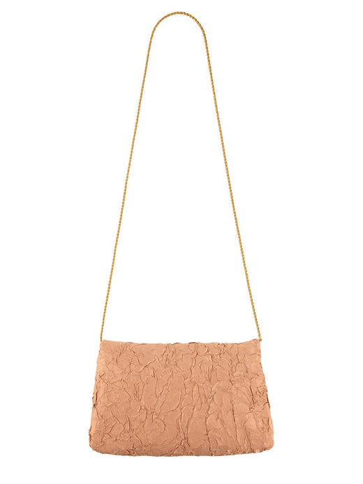 Dries Van Noten Viscose-Cotton Blend Shoulder Bag — Beige