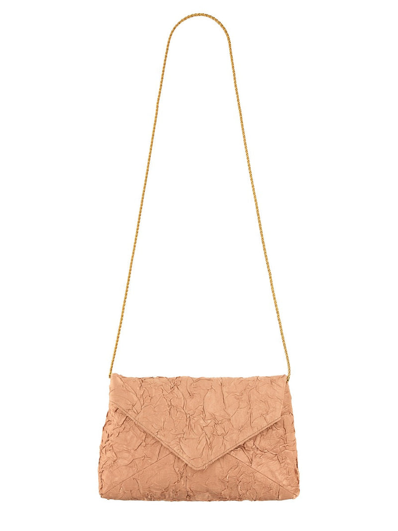 Dries Van Noten Viscose-Cotton Blend Shoulder Bag — Beige