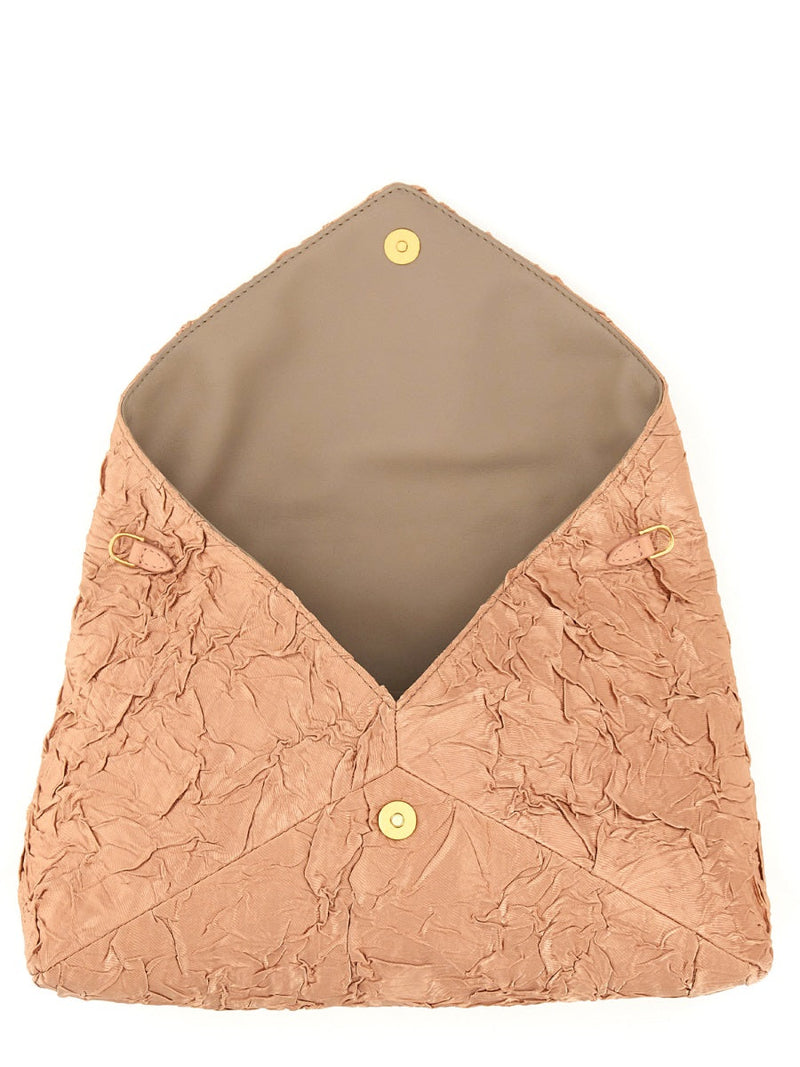 Dries Van Noten Viscose-Cotton Blend Shoulder Bag — Beige