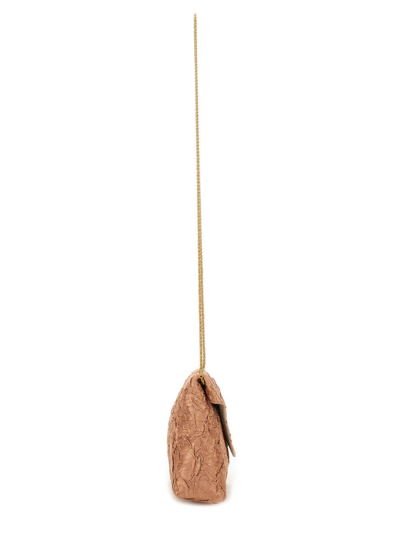 Dries Van Noten Viscose-Cotton Blend Shoulder Bag — Beige