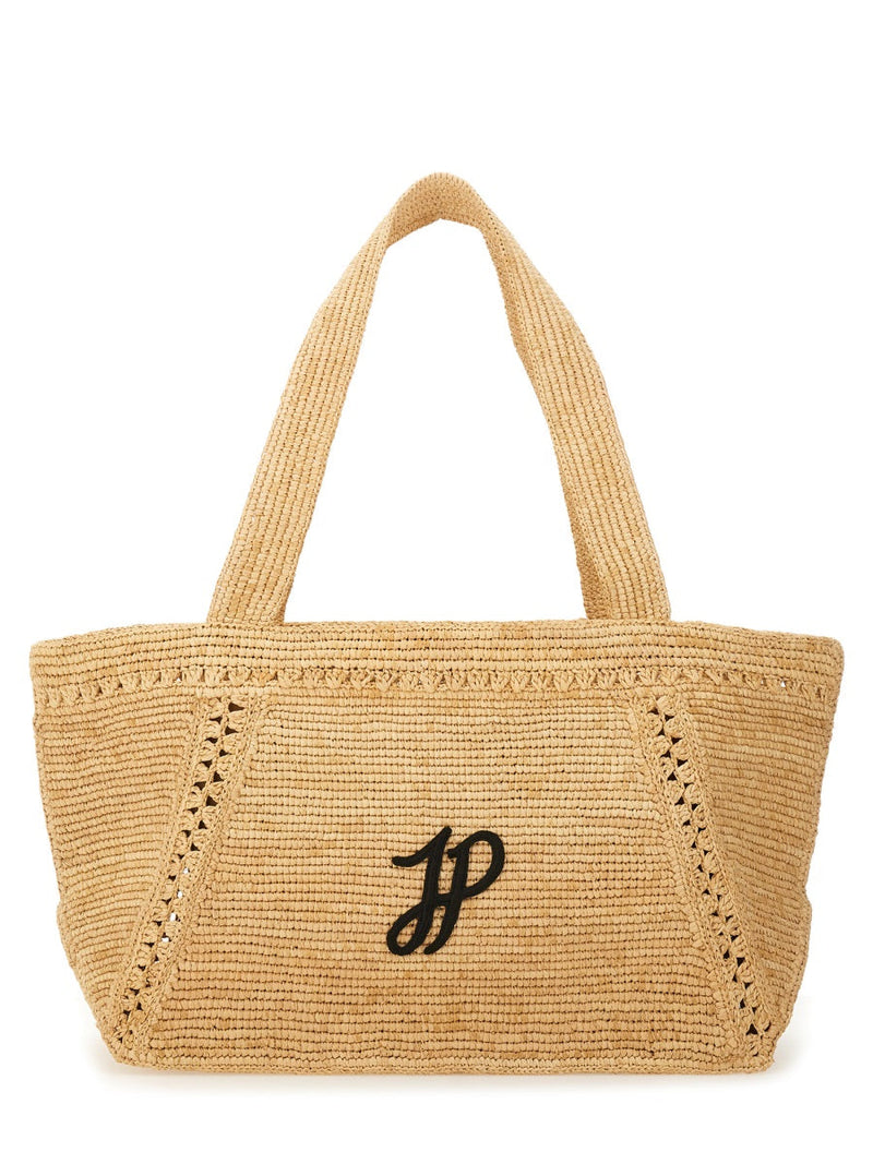 Patou Tote Bag — Beige Raphia