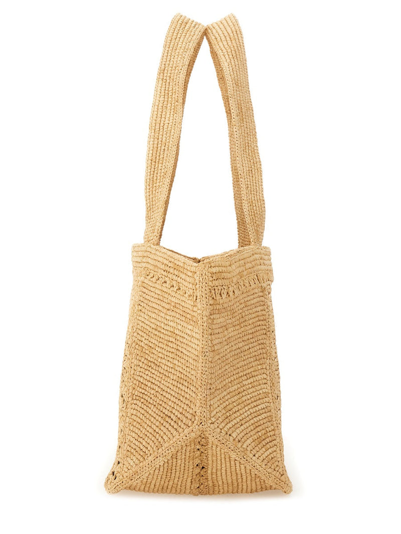 Patou Tote Bag — Beige Raphia