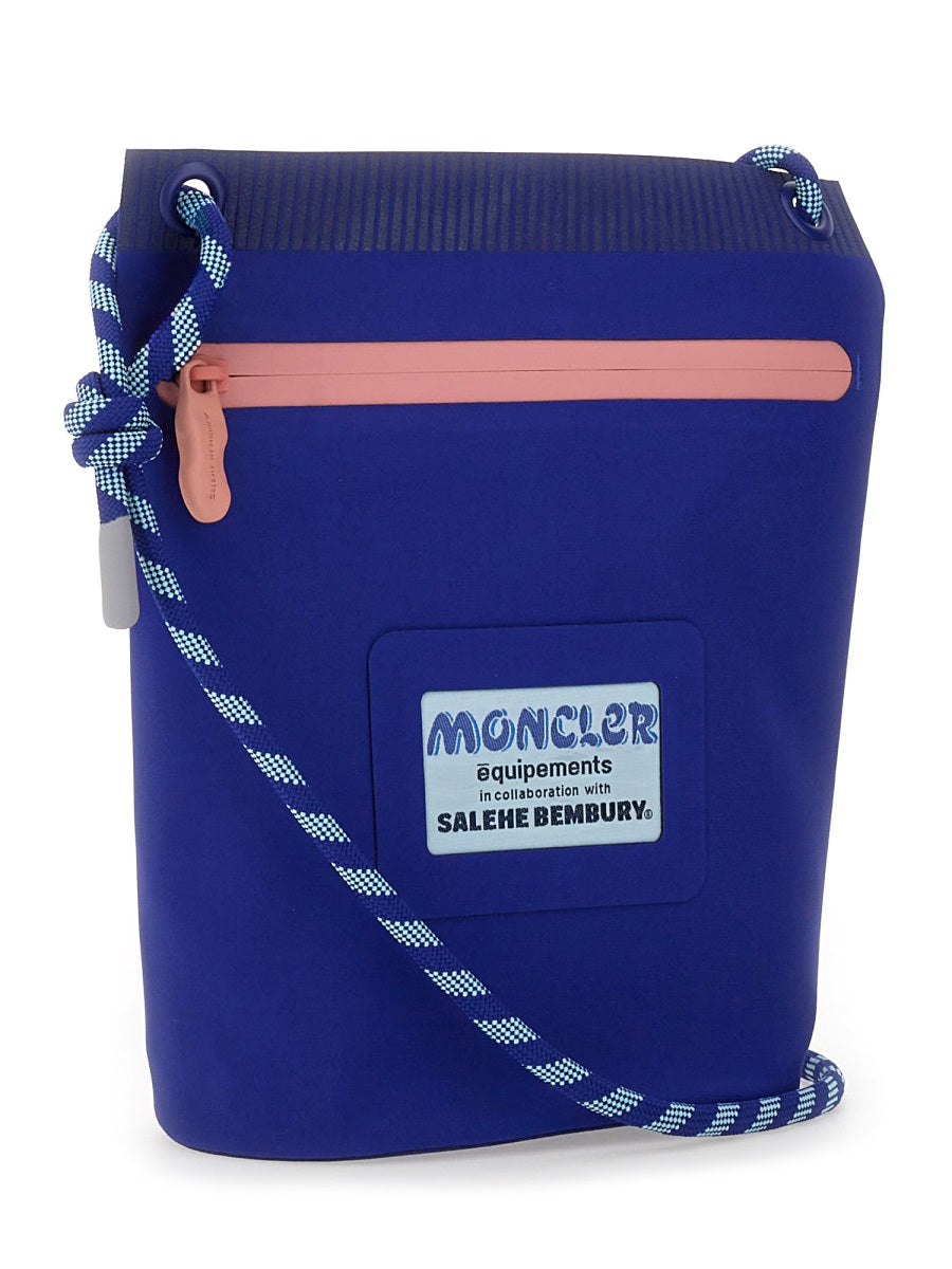 Moncler Amoeba Clutch — Blue Polyamide/nylon