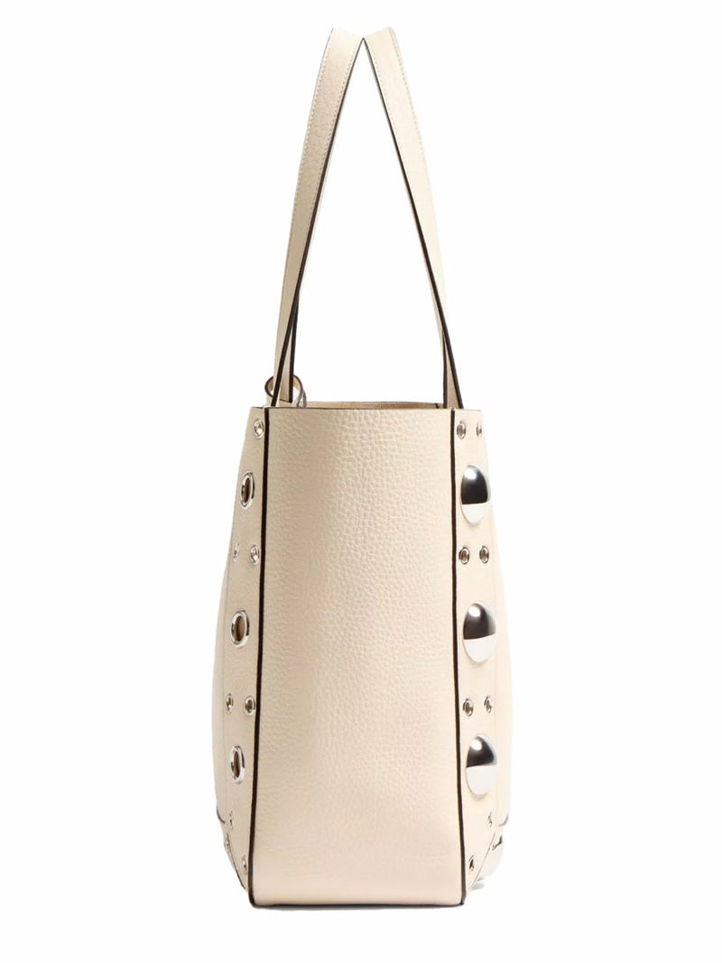 Valentino Garavani Nellcôte Shoulder Bag — Ivory Leather