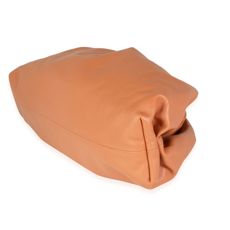 Bottega Veneta Tan Calfskin Leather Pouch Handbag