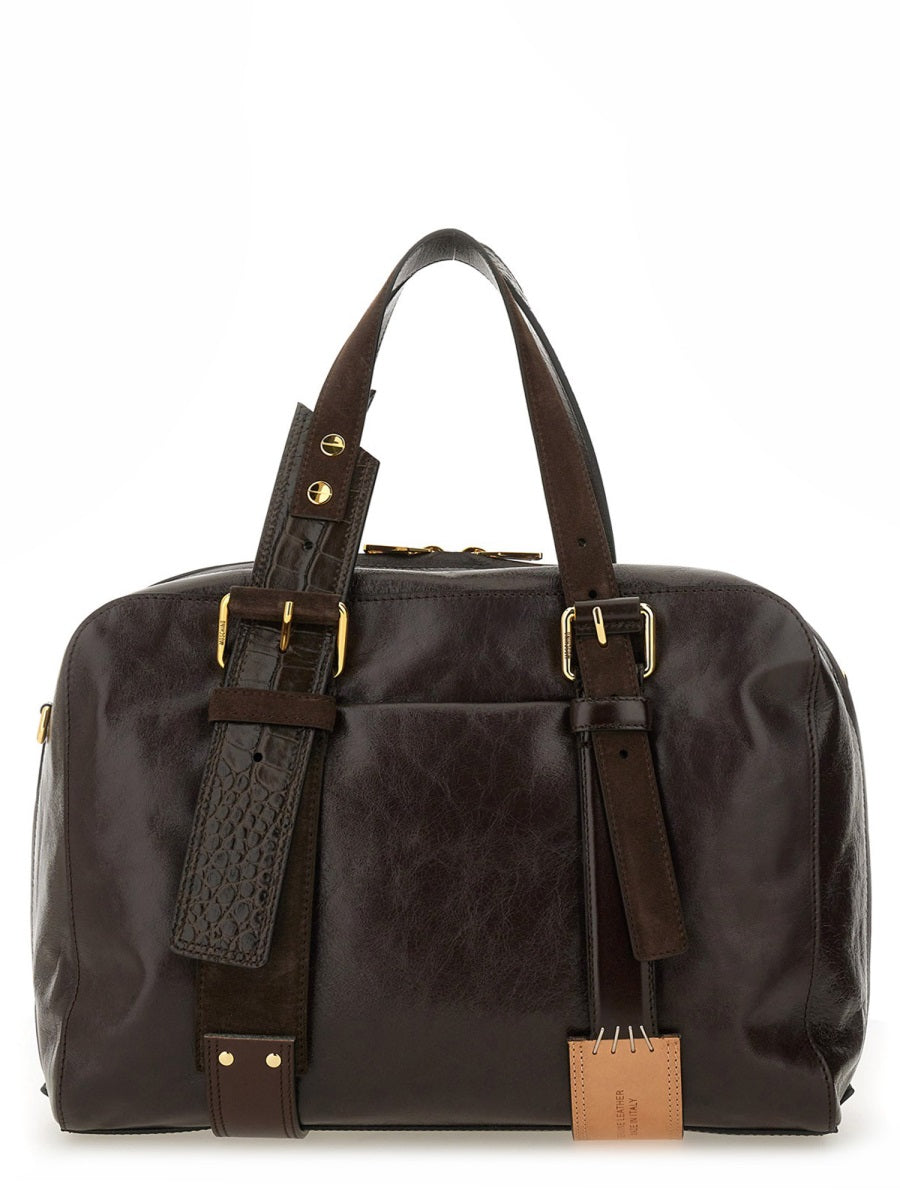 Moschino Leather Shoulder Bag — Brown