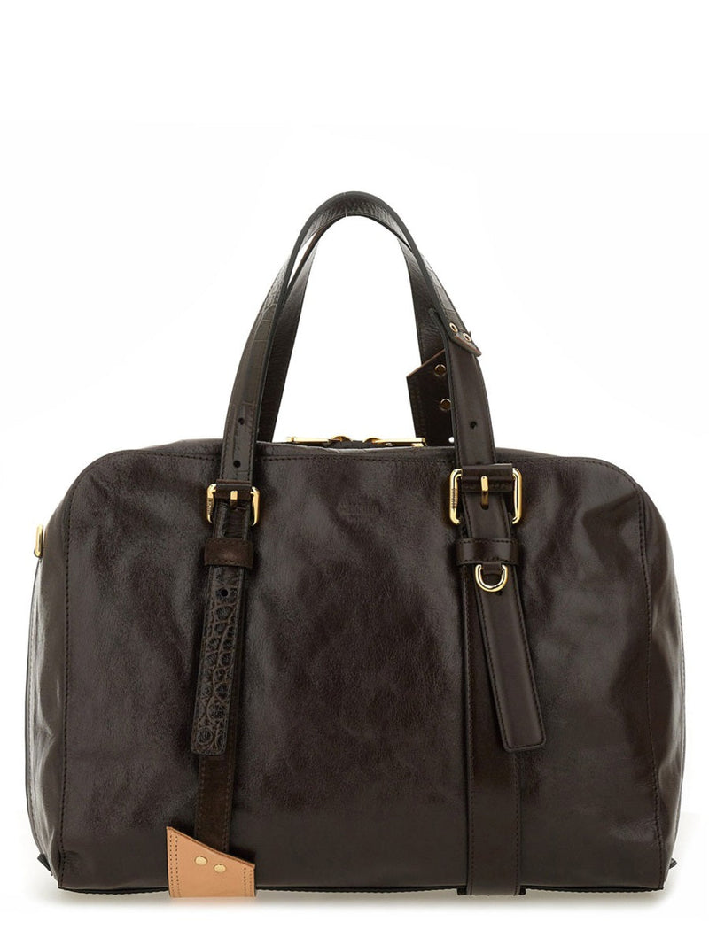 Moschino Leather Shoulder Bag — Brown