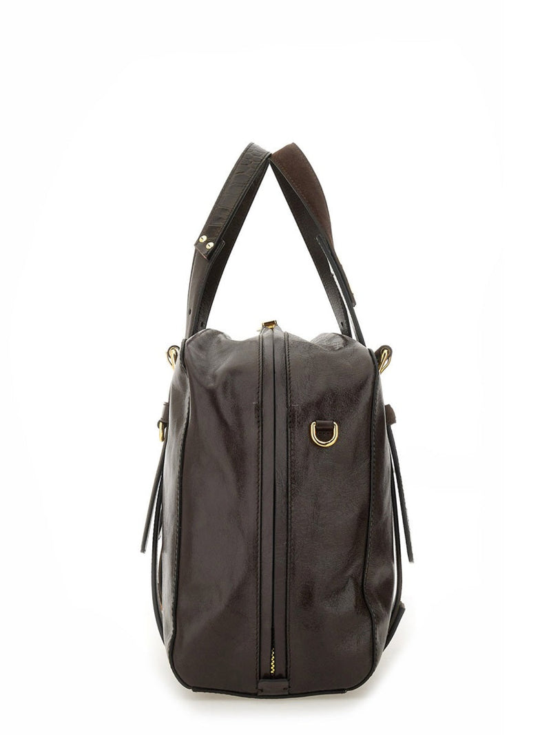 Moschino Leather Shoulder Bag — Brown