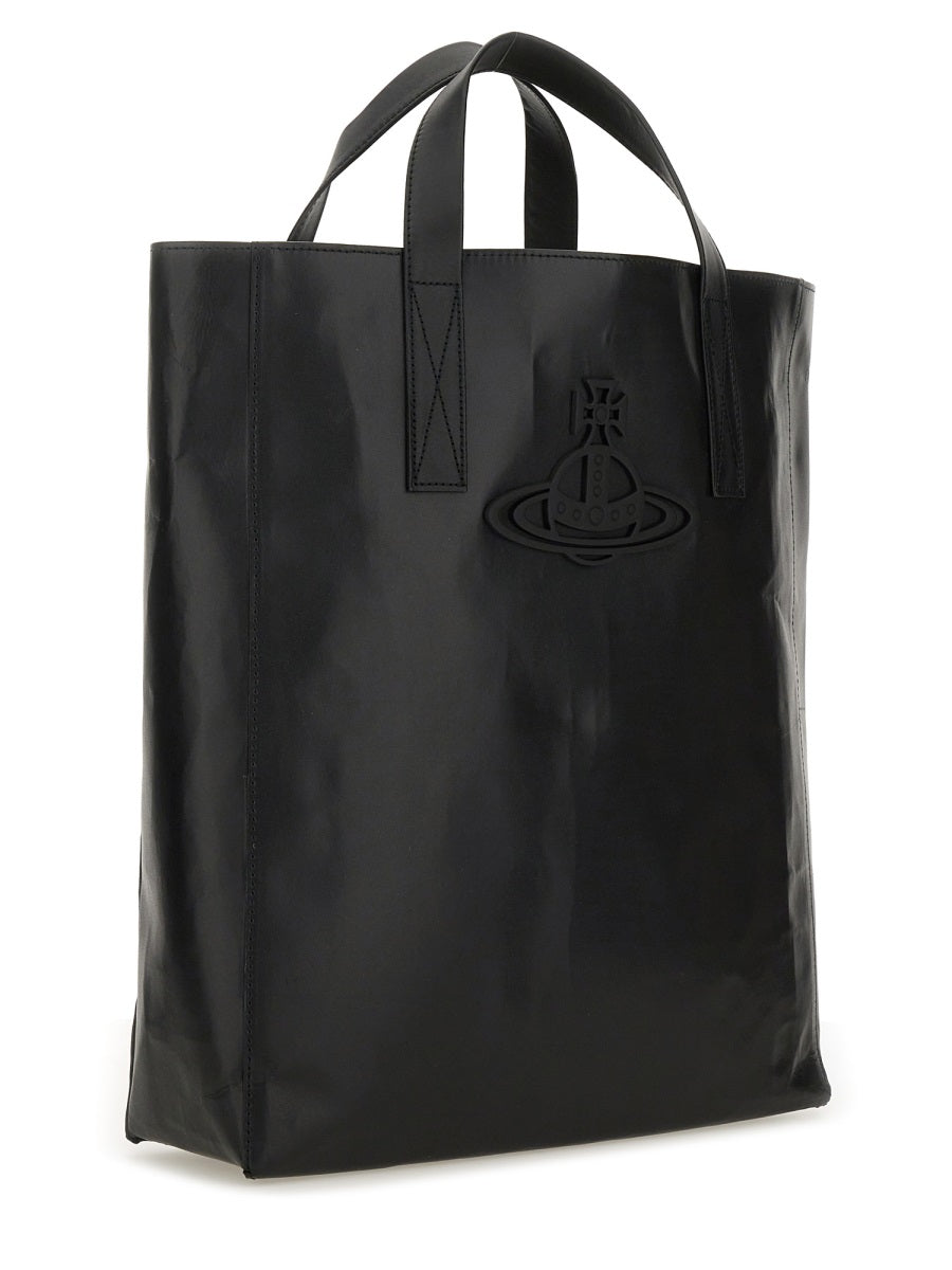 Vivienne Westwood Tote Bag — Black Cow Leather