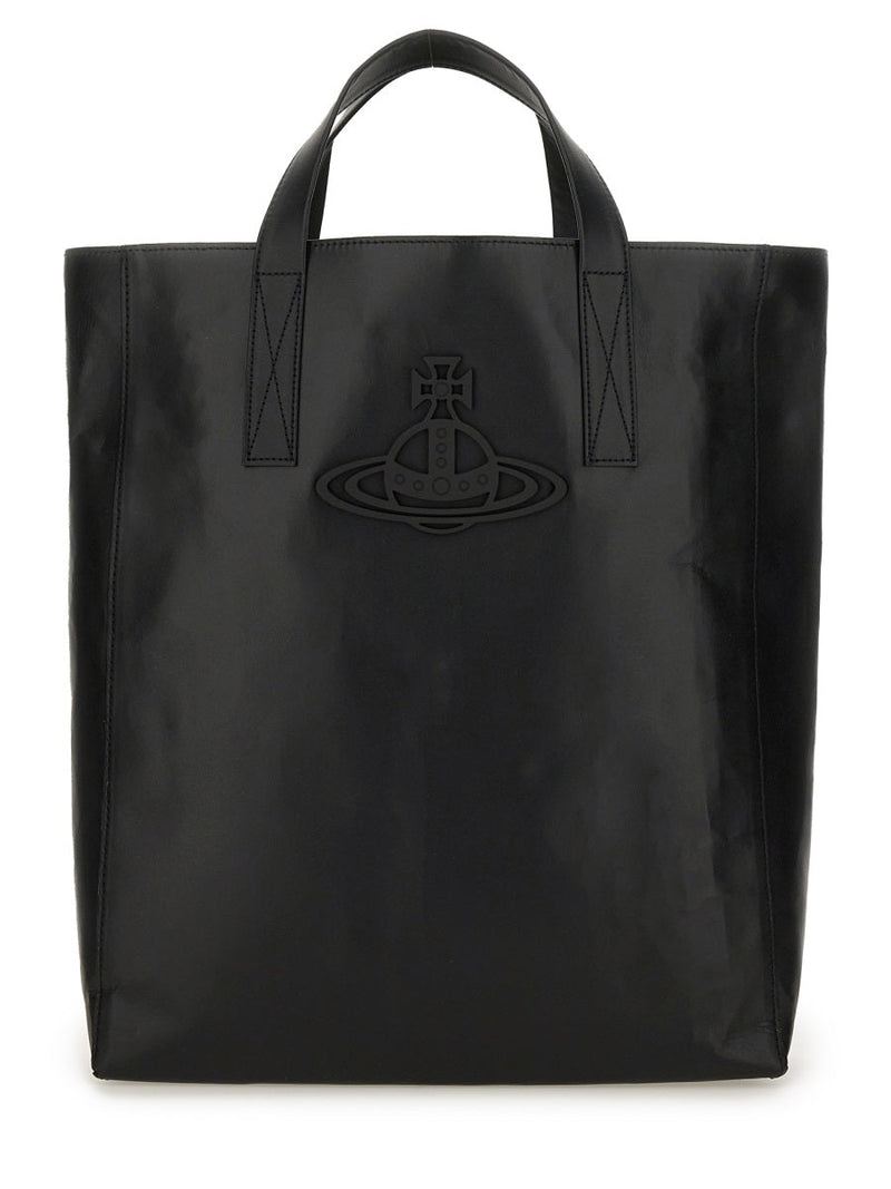 Vivienne Westwood Tote Bag — Black Cow Leather