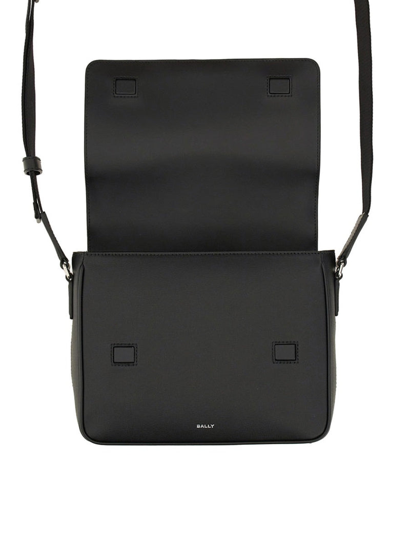 Bally Mythos Shoulder Bag — Black Recycled Bovine Leather