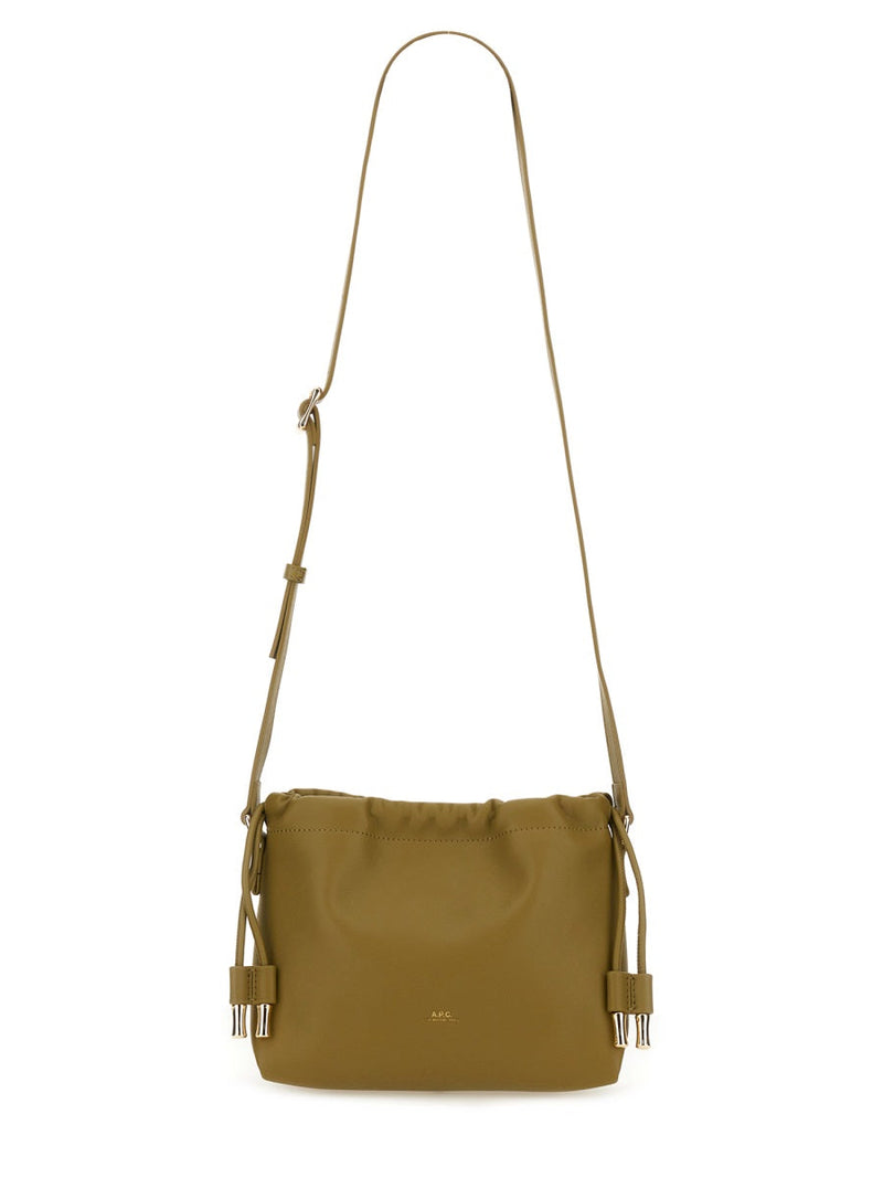 A.p.c. Mini Ninon Shoulder Bag — Green Polyurethane