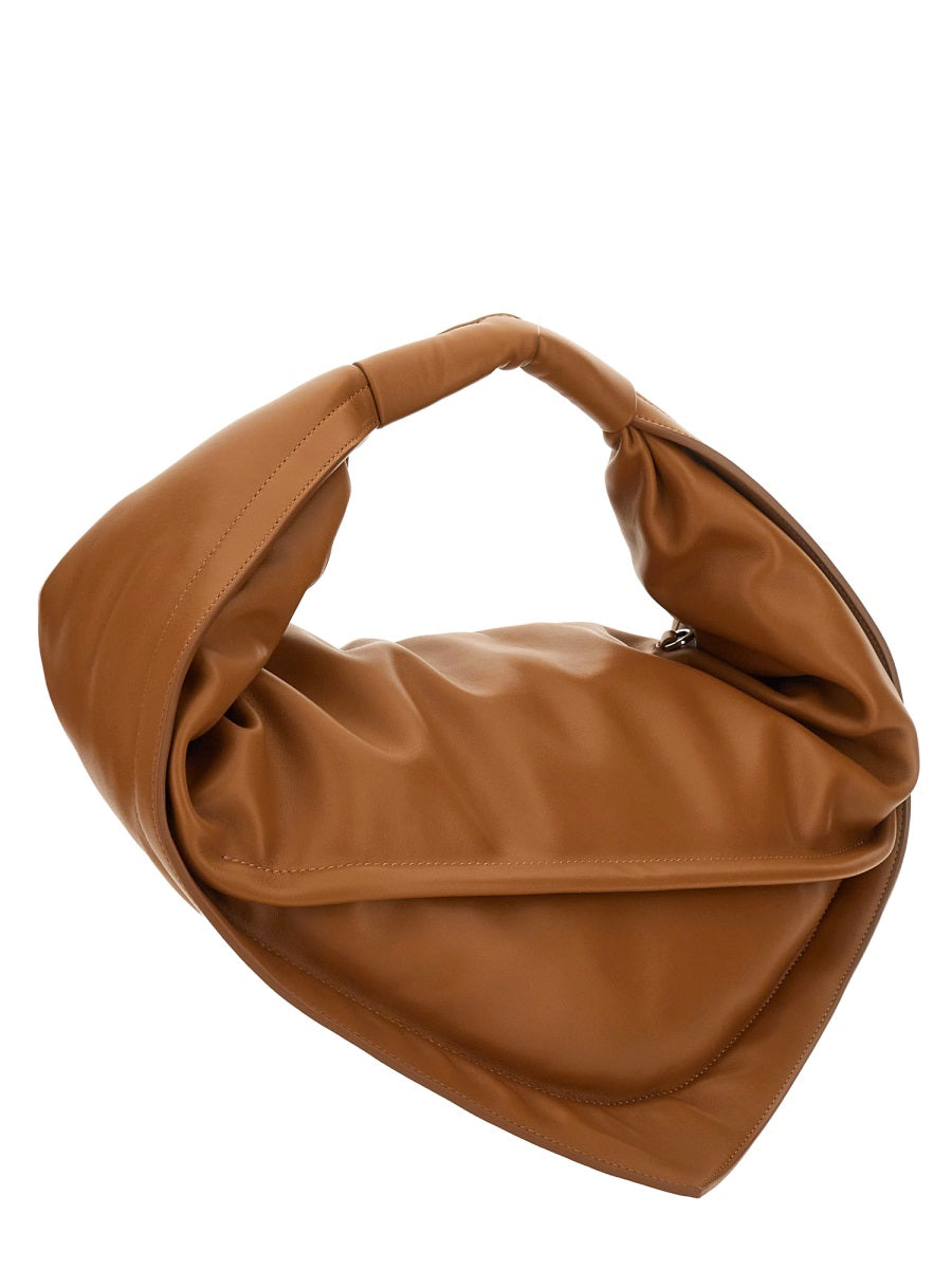 Federico Cina Tortellini Shoulder Bag — Brown Leather