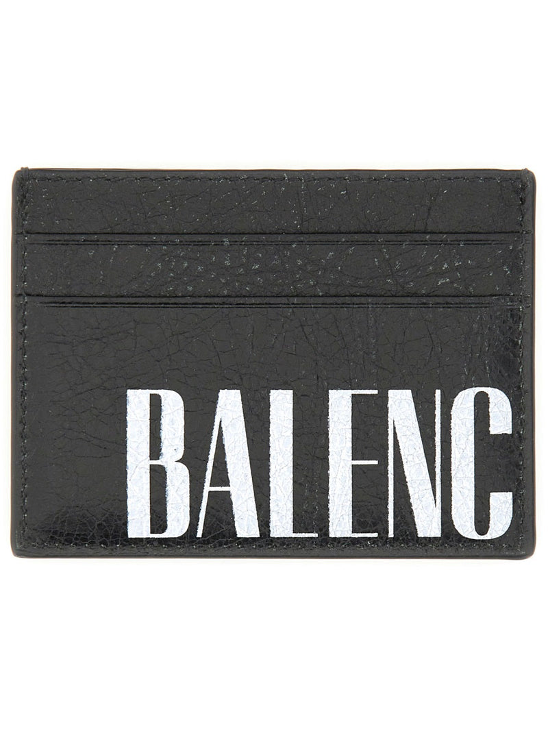 Balenciaga Domesticated Lambskin Card Case — Black Lamb Leather Wallets & Purses