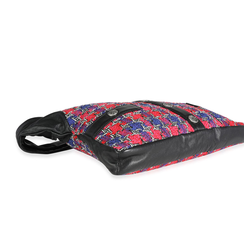 Chanel Black Lambskin & Multicolor Tweed Girl Bag Black; Multicolor; Pink; Purple Fabric; Leather Handbag