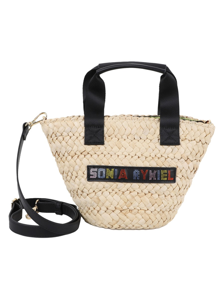 Sonia Rykiel Woven Straw Top Handle Bag — Multicolor