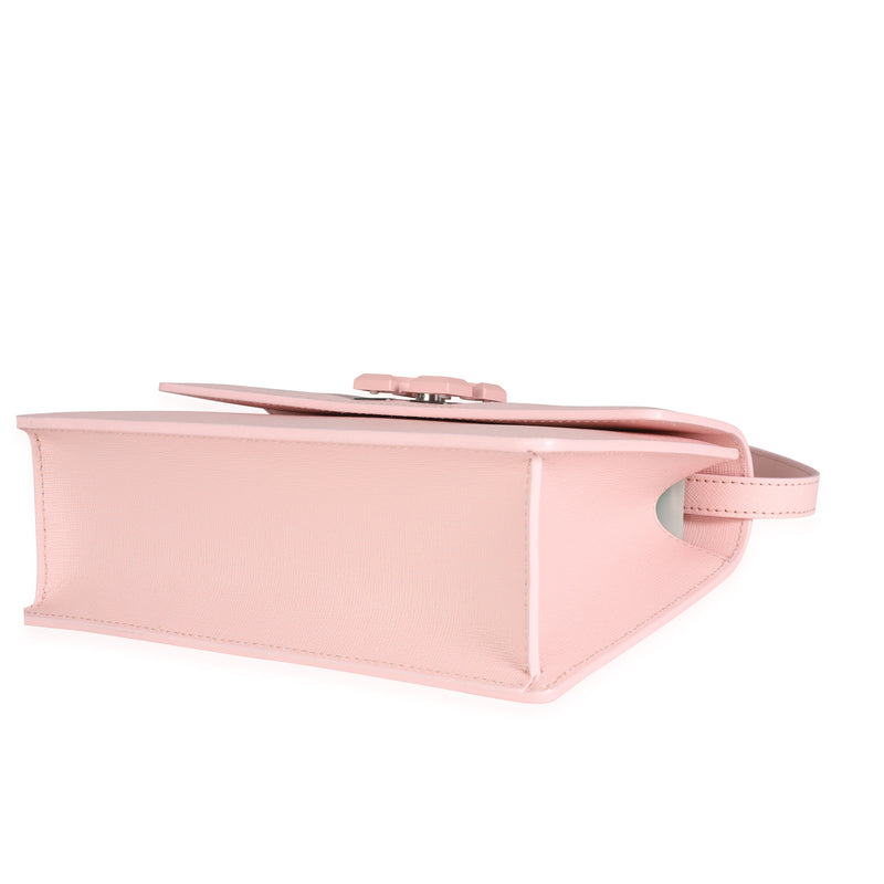 Off-White Pink Saffiano Leather Jitney 2.0 Crossbody Bag Handbag