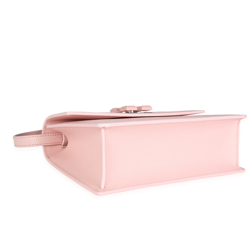 Off-White Pink Saffiano Leather Jitney 2.0 Crossbody Bag Handbag
