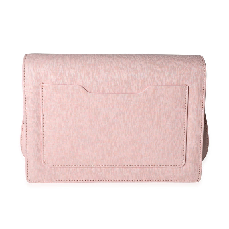 Off-White Pink Saffiano Leather Jitney 2.0 Crossbody Bag Handbag