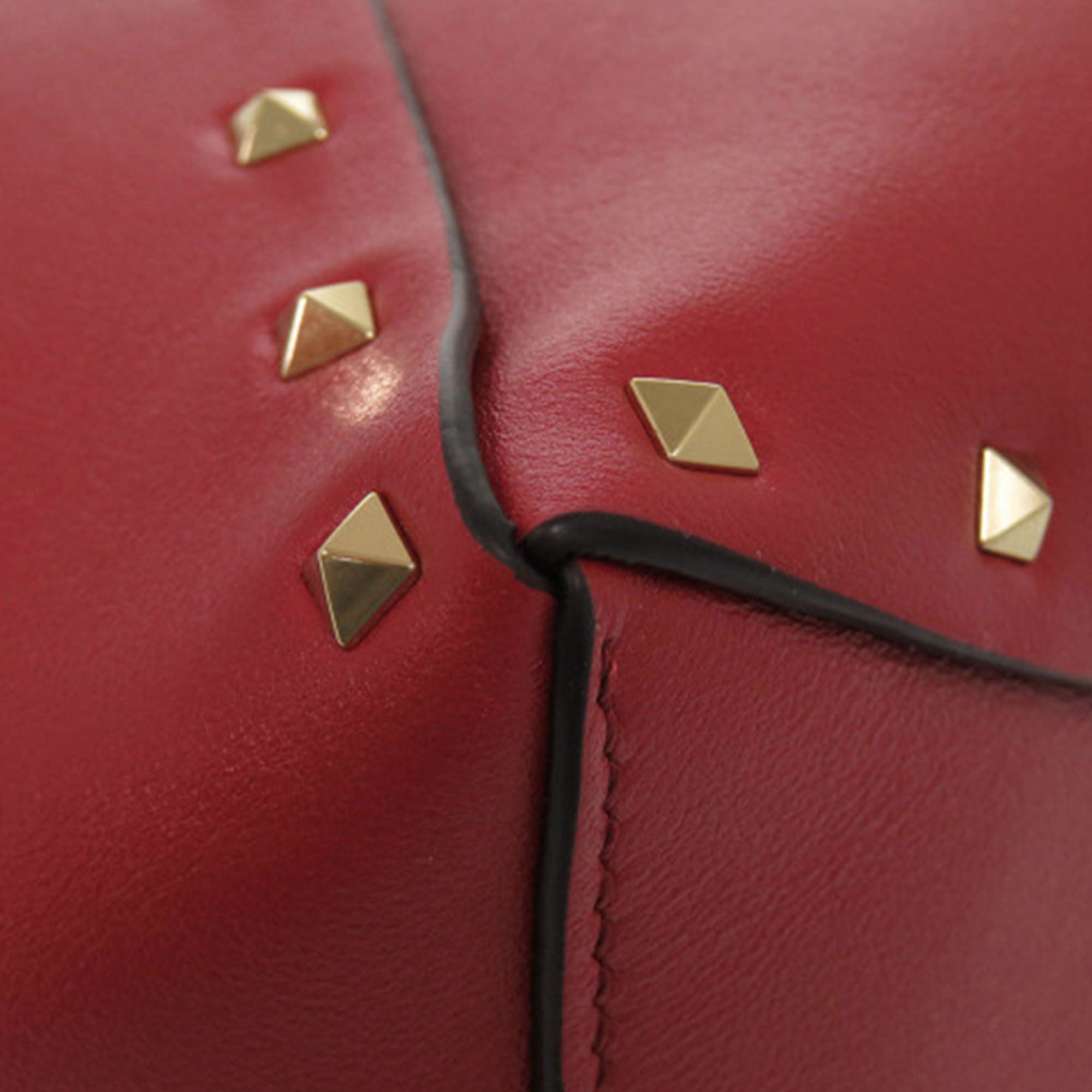 Leather Rockstud Wispy Bucket Bag - Image 8
