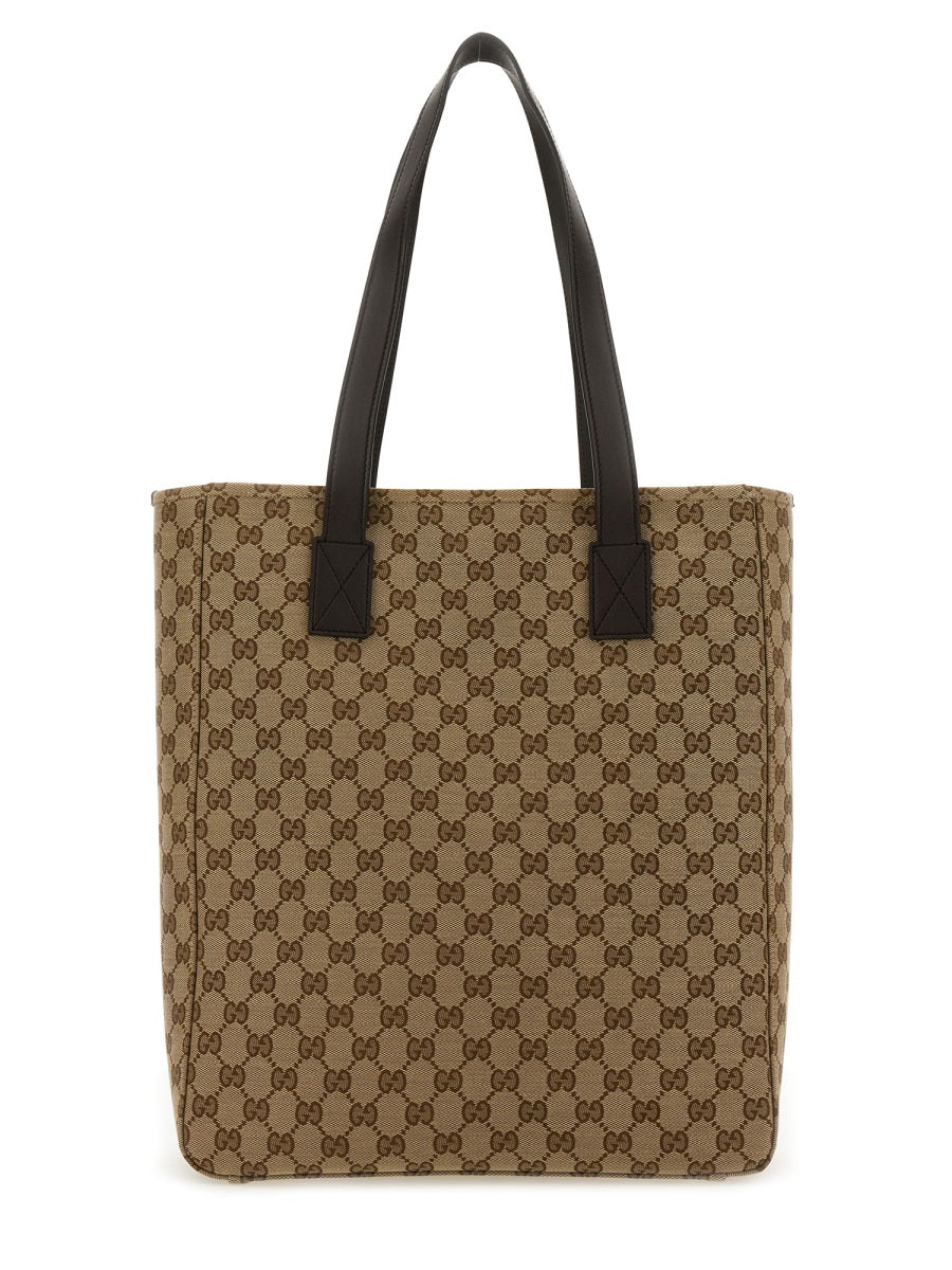 Gucci Gg Shoulder Bag — Brown Polyester Cotton Polyamide