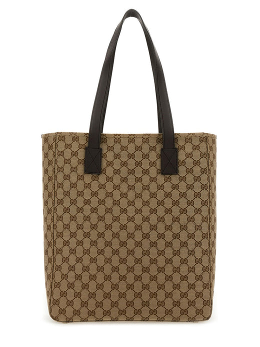 Gucci Gg Shoulder Bag — Brown Polyester Cotton Polyamide
