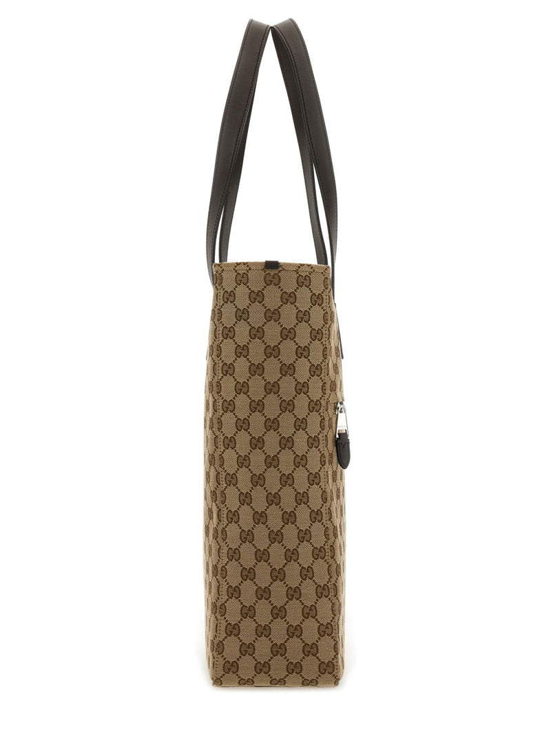 Gucci Gg Shoulder Bag — Brown Polyester Cotton Polyamide