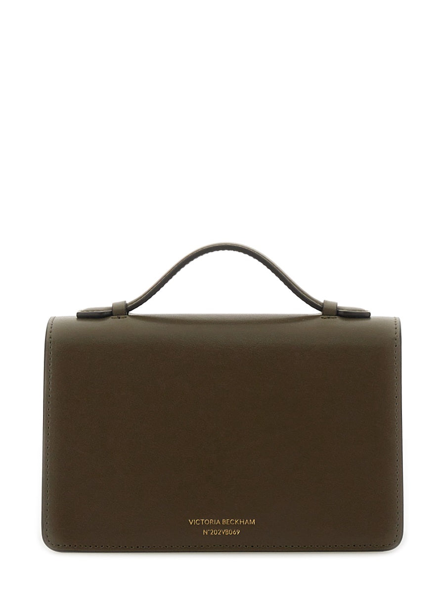 Victoria Beckham Mini Dorian Shoulder Bag — Brown Calf Leather