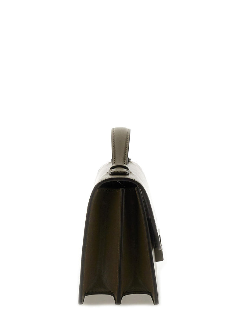 Victoria Beckham Mini Dorian Shoulder Bag — Brown Calf Leather