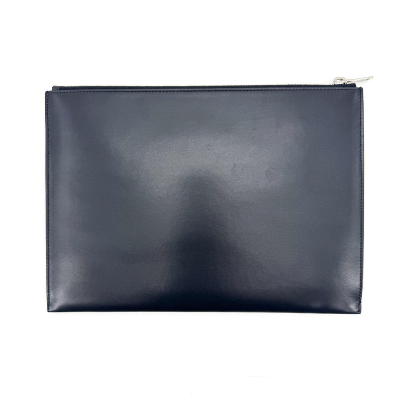 Saint Laurent Classic Monogram Wristlet Leather Black Calfskin Bag