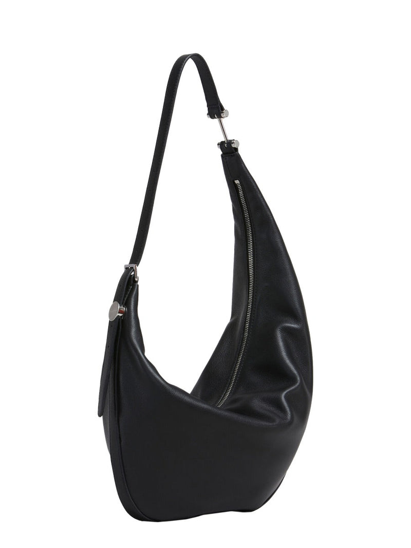Marni Calf Leather Hobo Bag — Black