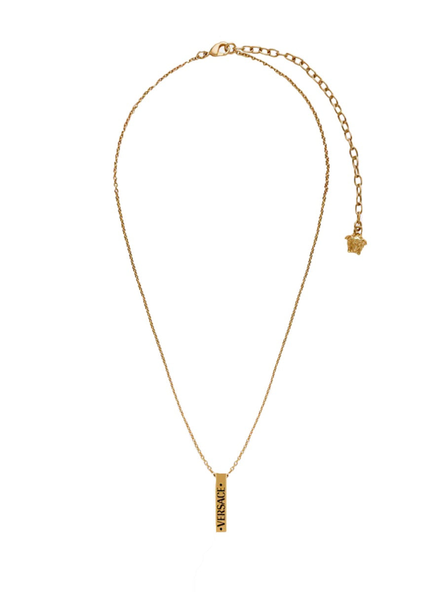 Versace Pendant Gold Metal Necklace — Necklaces