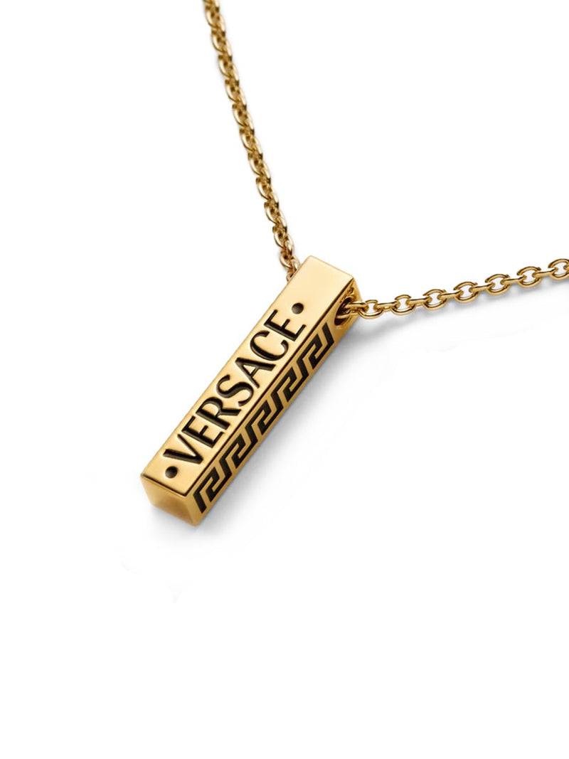 Versace Pendant Gold Metal Necklace — Necklaces