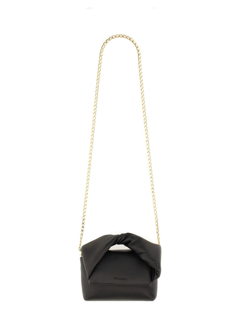 Jw Anderson Twister Shoulder Bag — Black