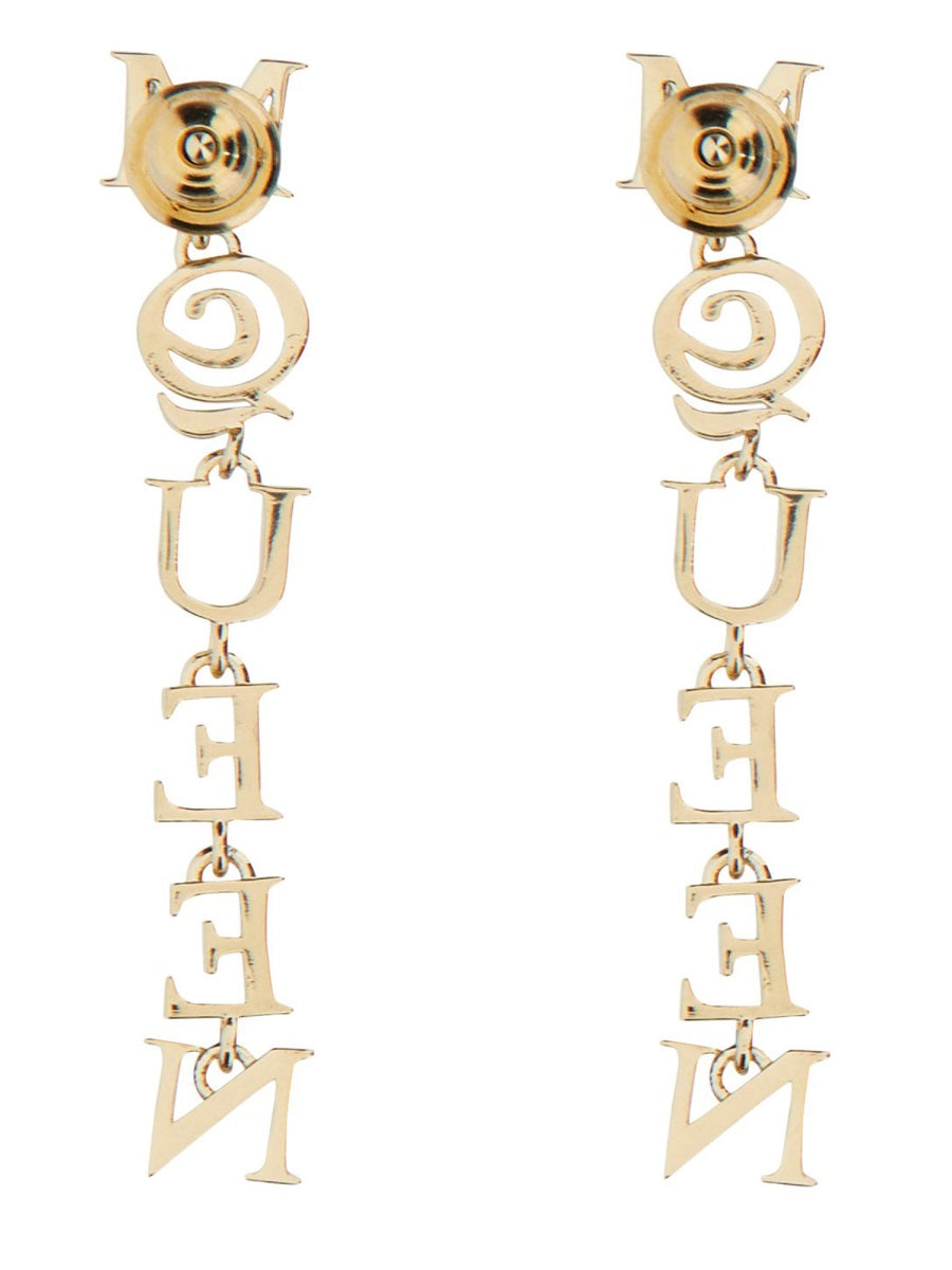 Alexander Mcqueen Logo Earrings — Gold Main: Brass