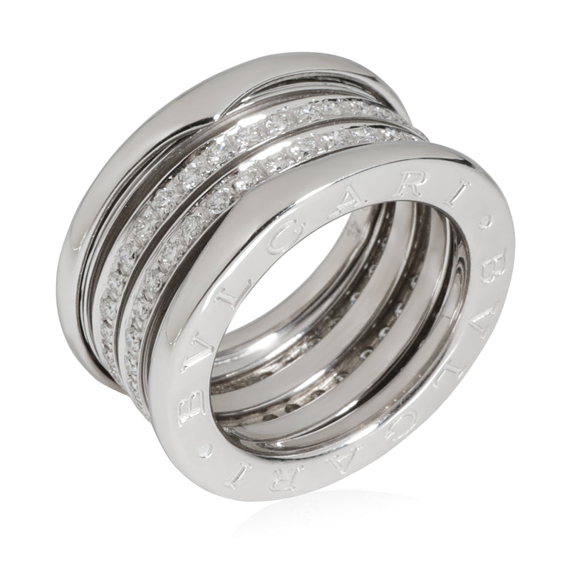 Bvlgari B.zero1 Three-Band Diamond Ring 18k White Gold 0.89 Ctw