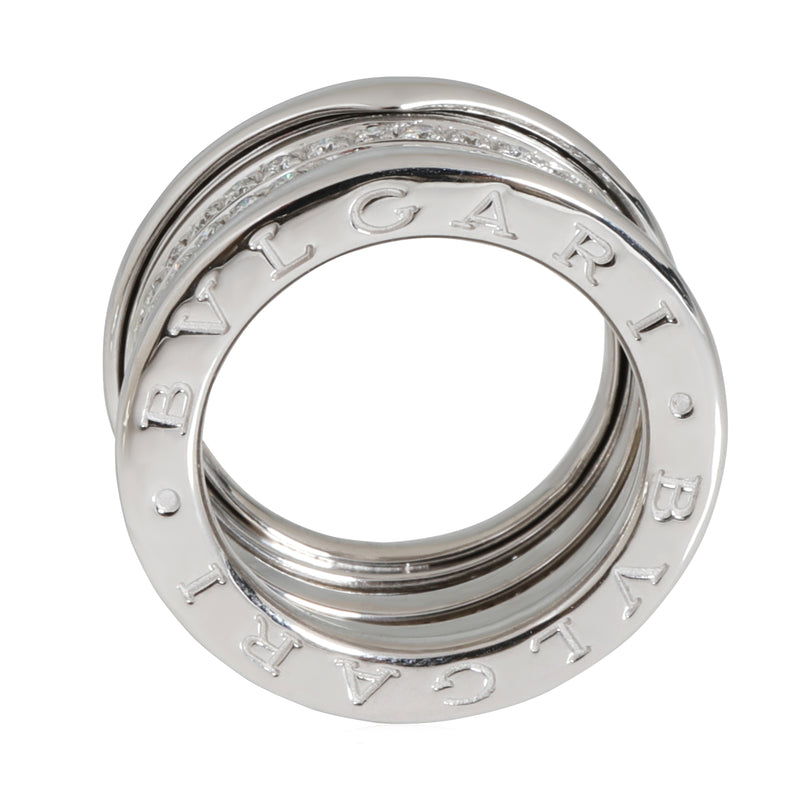 Bvlgari B.zero1 Three-Band Diamond Ring 18k White Gold 0.89 Ctw
