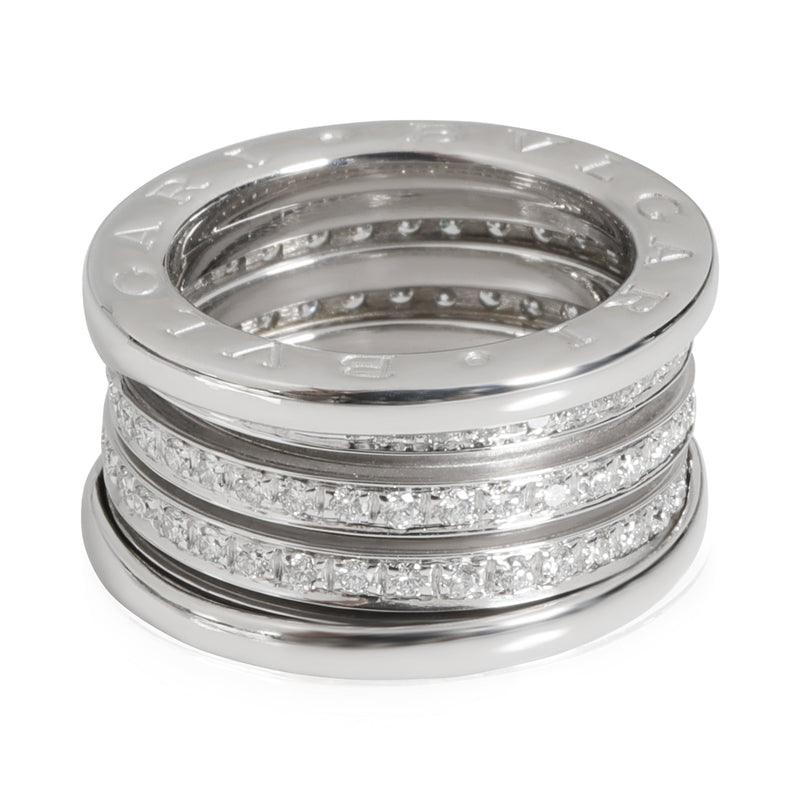 Bvlgari B.zero1 Three-Band Diamond Ring 18k White Gold 0.89 Ctw