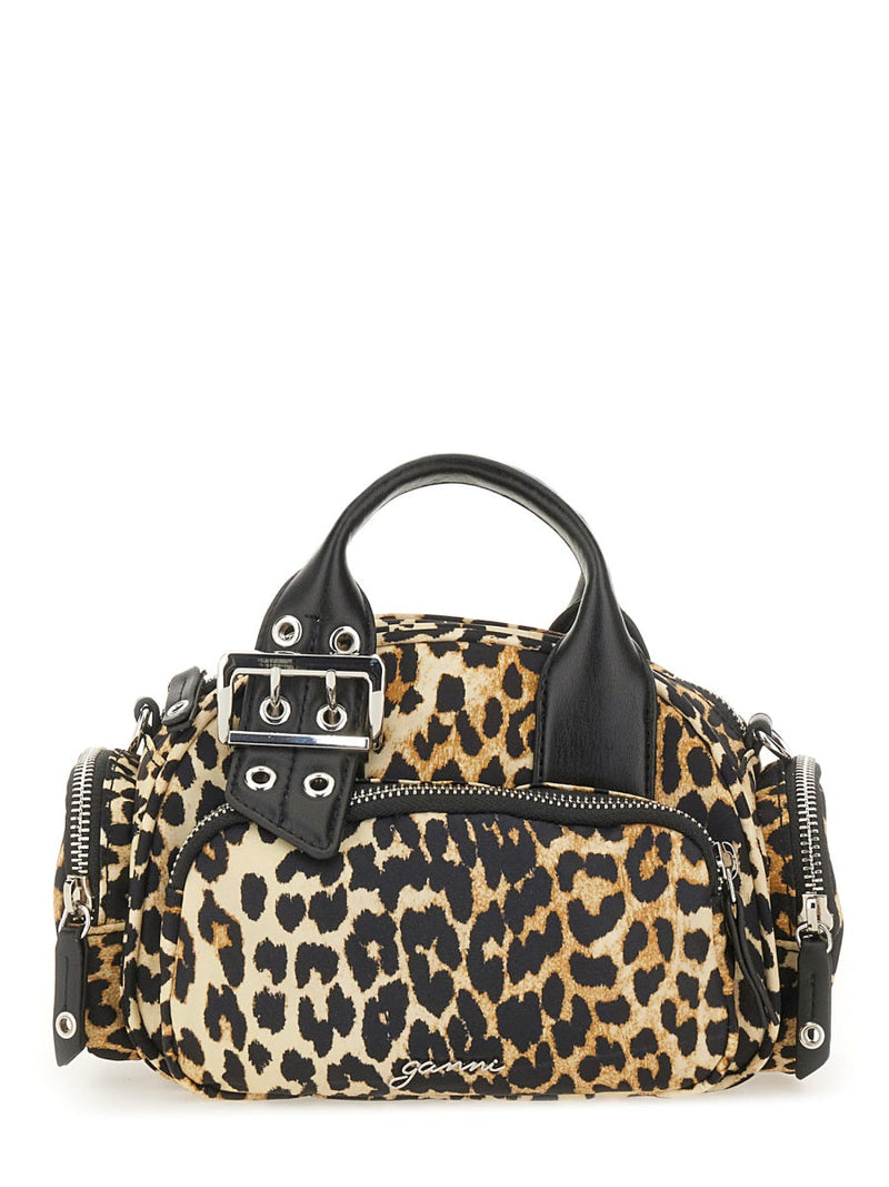 Ganni Polochon Shoulder Bag — Multicolor Recycled Nylon