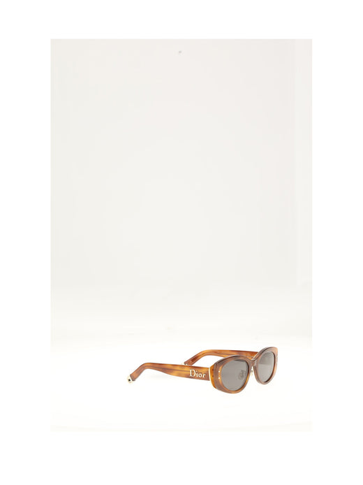 Dior Newdb1uxr Honey And Grey Nylon Sunglasses — Brown