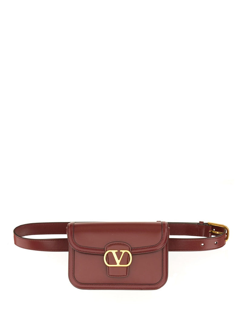 Valentino Garavani Leather Belt Bag — Red