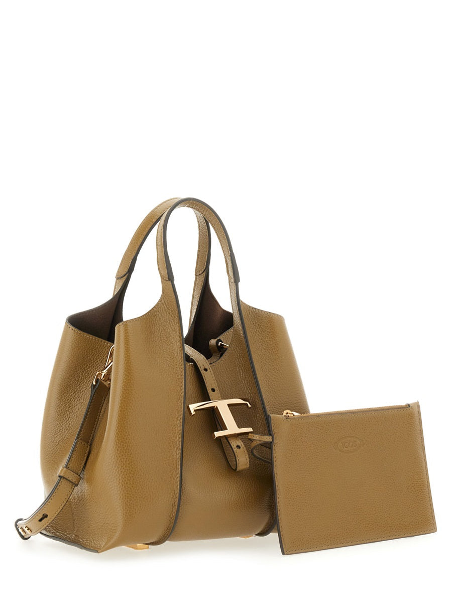 Tods Calf Leather Mini Bag — Beige