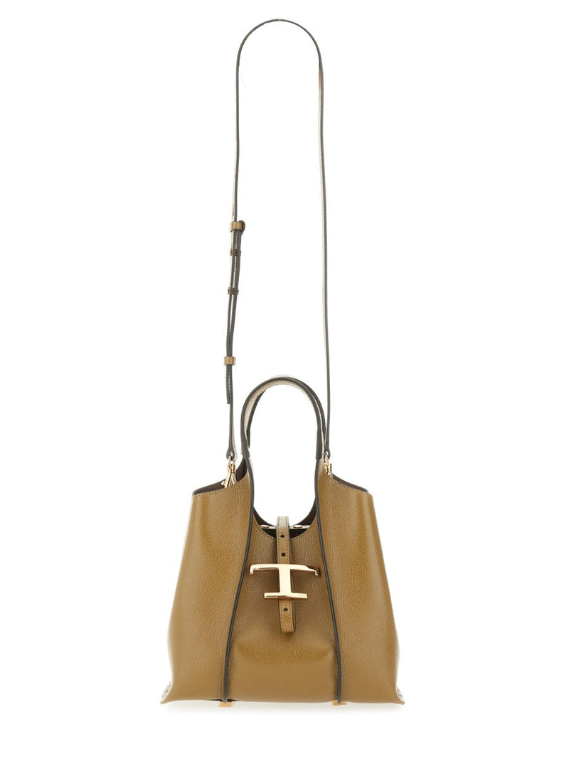 Tods Calf Leather Mini Bag — Beige