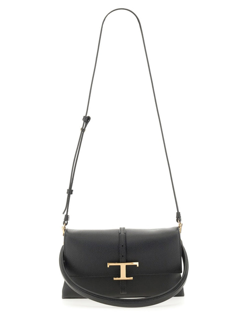 Tods Shoulder Bag — Black Calfskin