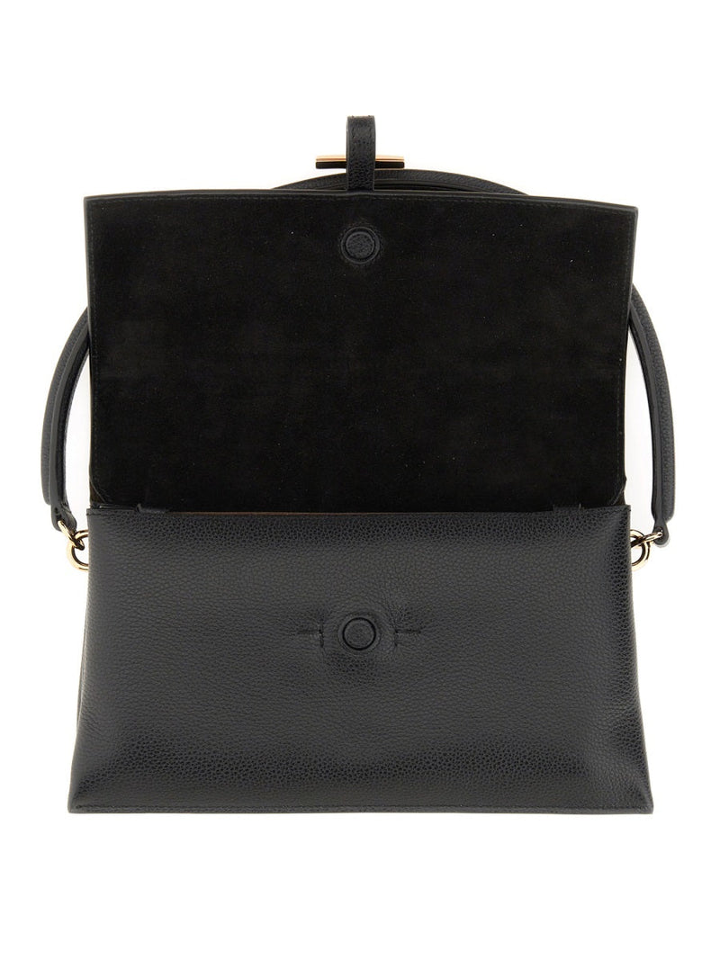 Tods Shoulder Bag — Black Calfskin